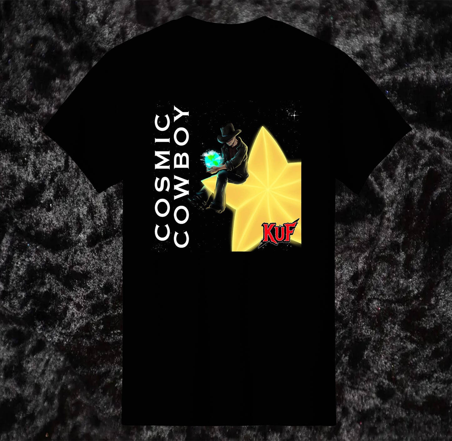 Cosmic Cowboy (Back) and KuF Logo (Front) T Shirt