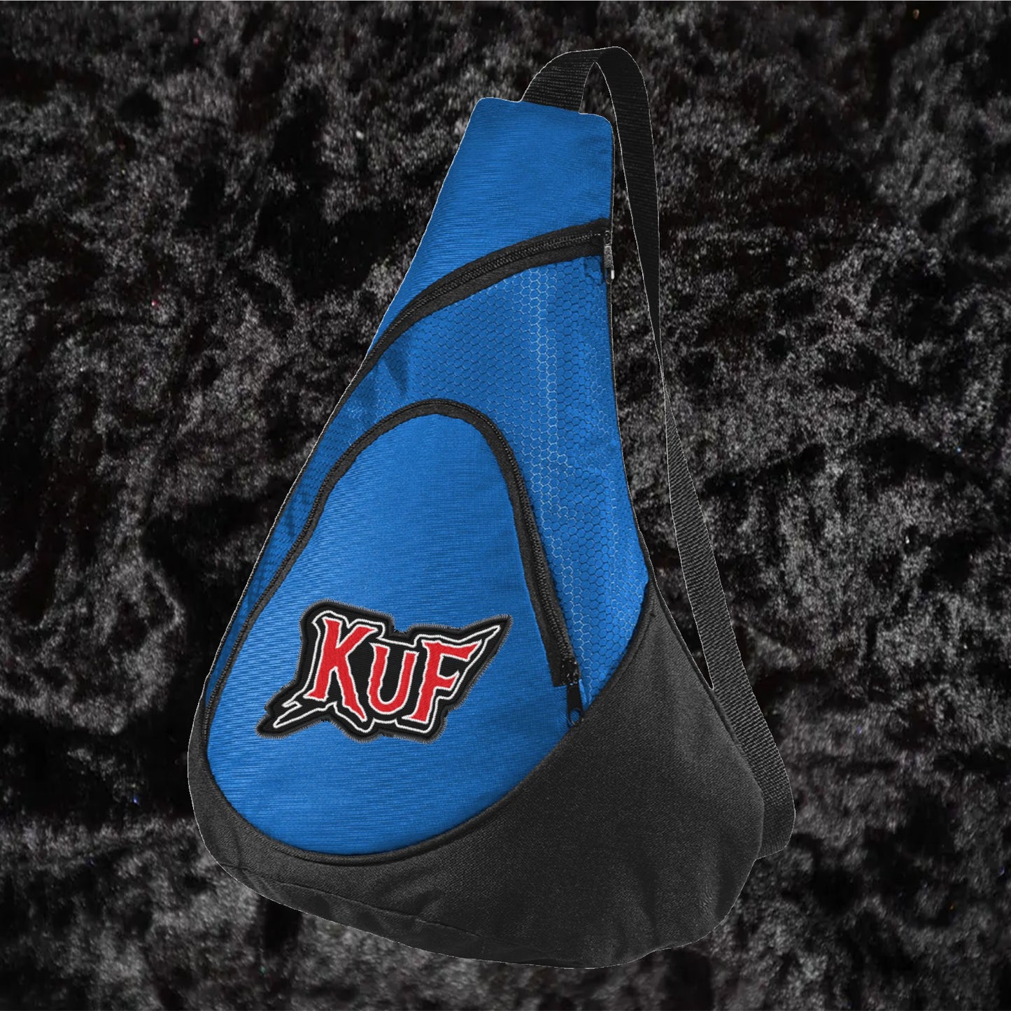KuF Embroidered Paint Logo Sling Bag