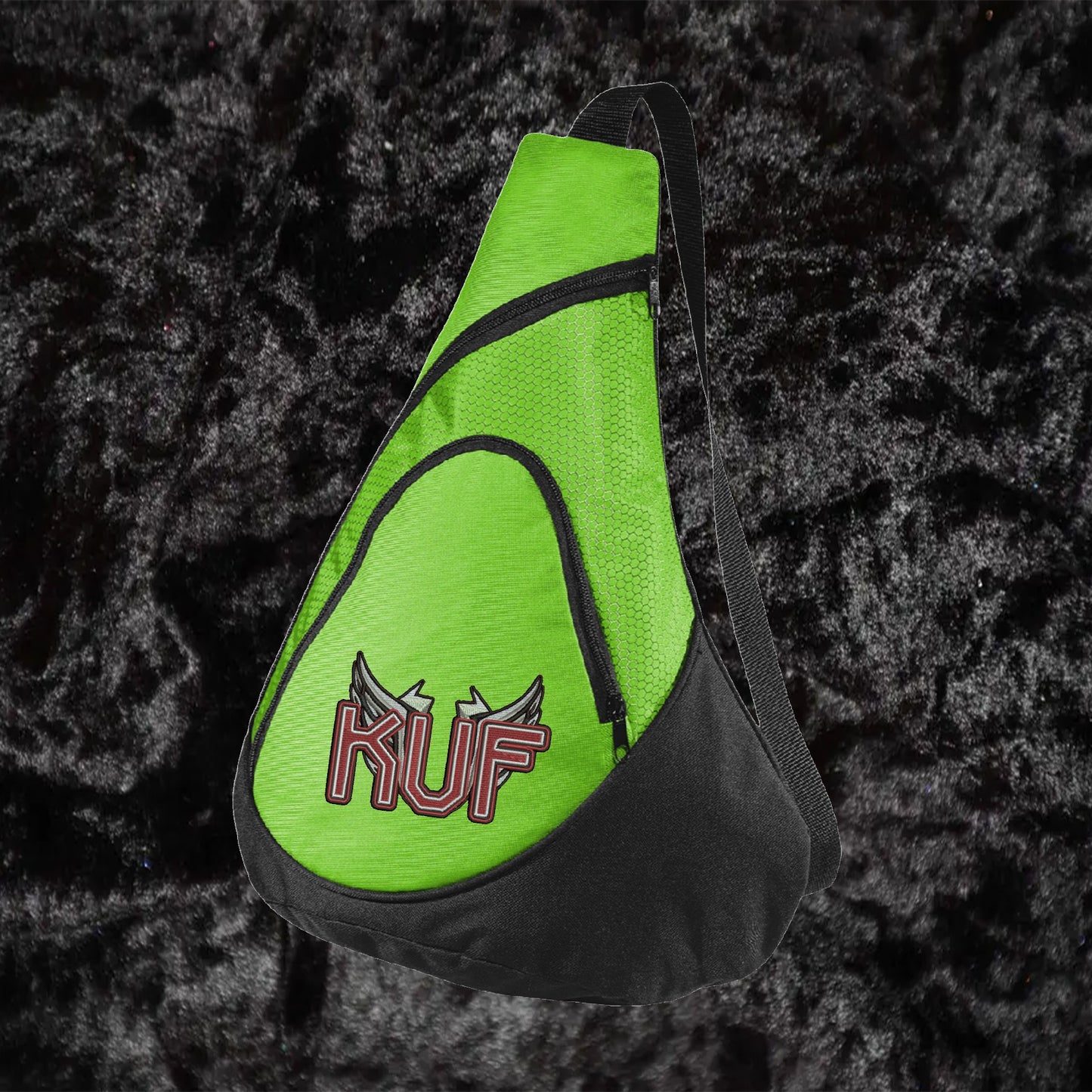 KuF Embroidered Wings Logo Sling Bag