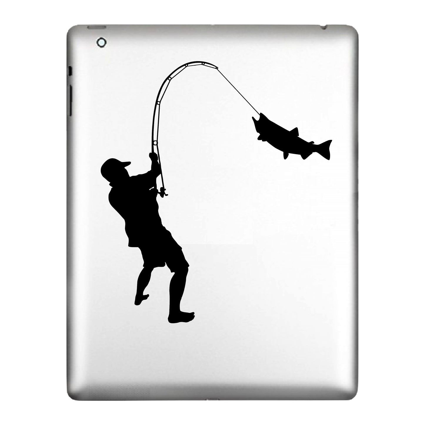 Man Catching Fish Sticker Decal