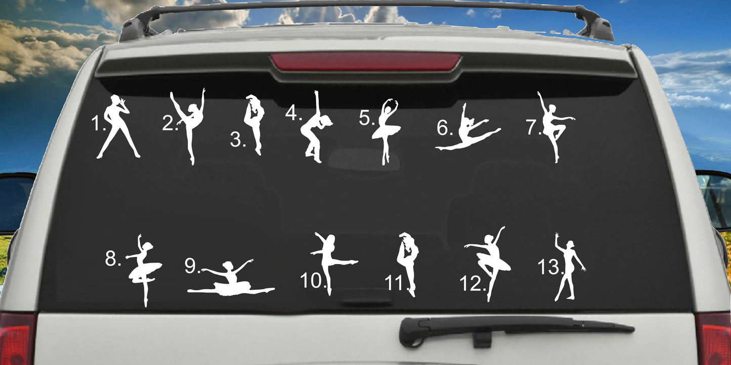 Silhouette Dancer Decals, Stickers