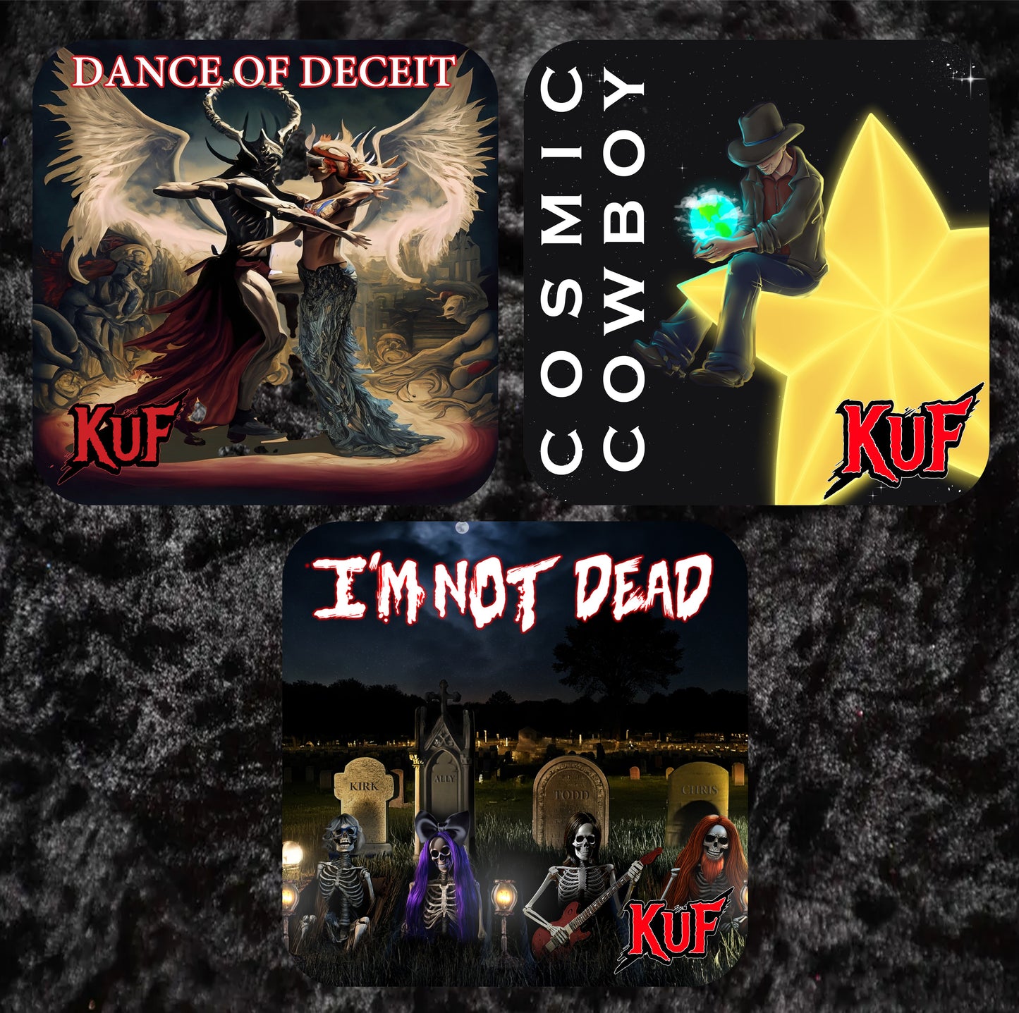 KuF Song Cover Pack Cork Bottom Coaster