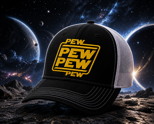 Pew Pew Pew Embroidered Hat