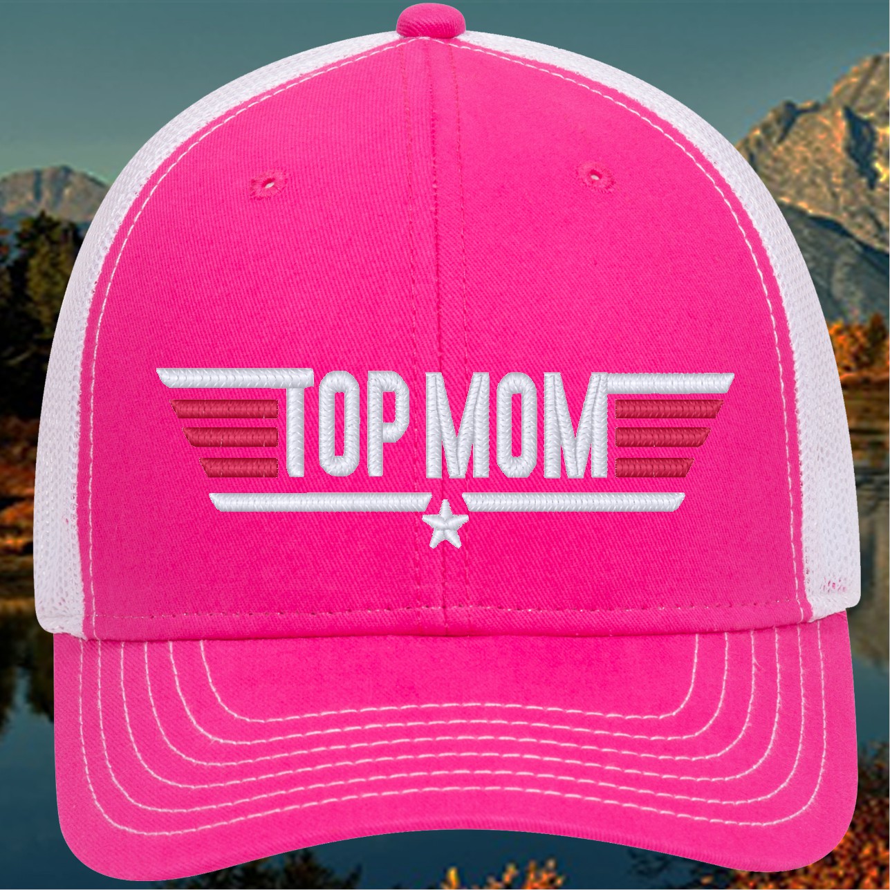Top Mom 3d Puff Embroidered Cap