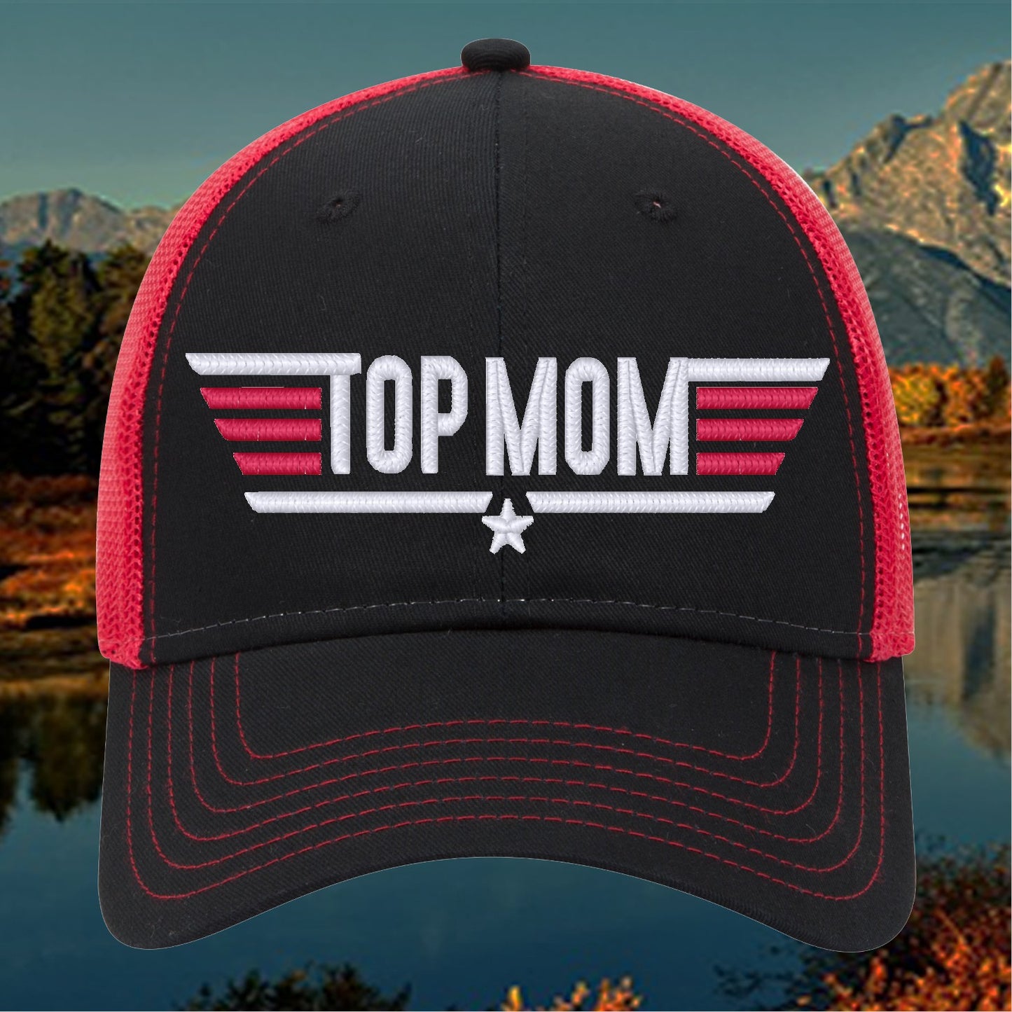 Top Mom 3d Puff Embroidered Cap