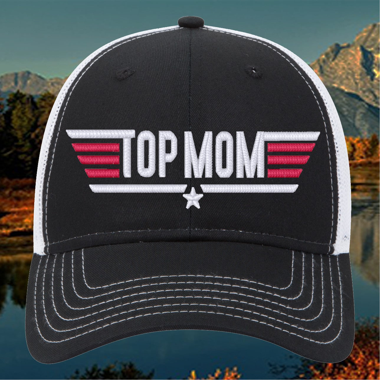Top Mom 3d Puff Embroidered Cap