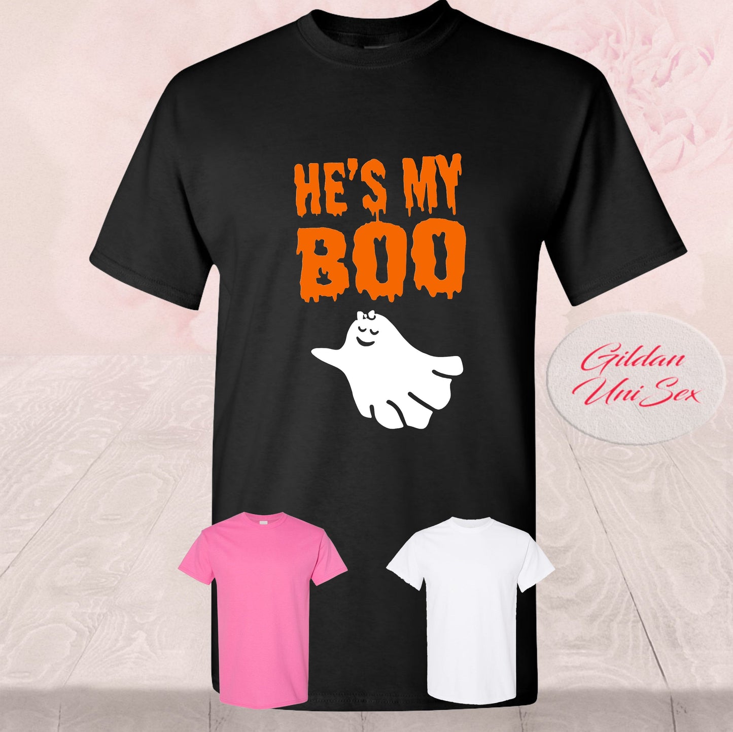 He's My Boo Ghost Halloween, T-Shirt