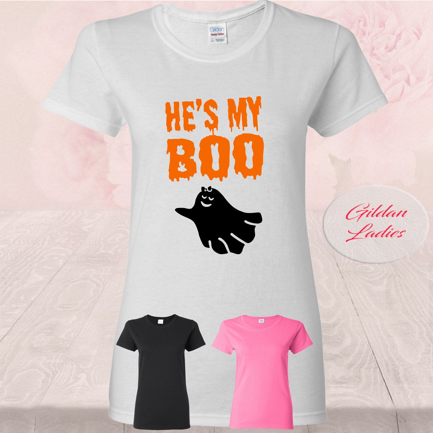 He's My Boo Ghost Halloween, T-Shirt
