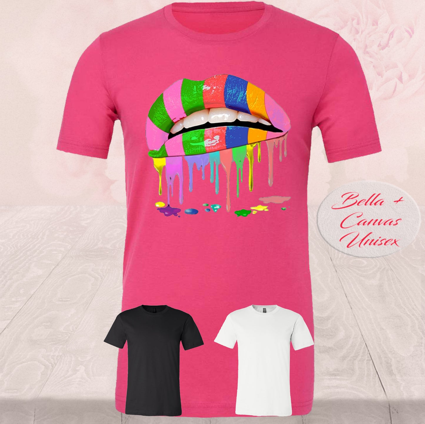 Rainbow Lips Dripping Lips, Shirts