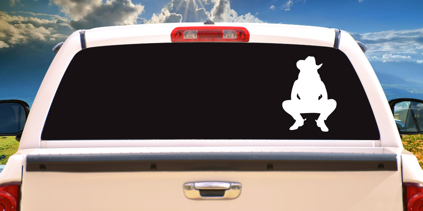 Western Cowgirl in Hat and Boots, Rodeo, Decal Sticker