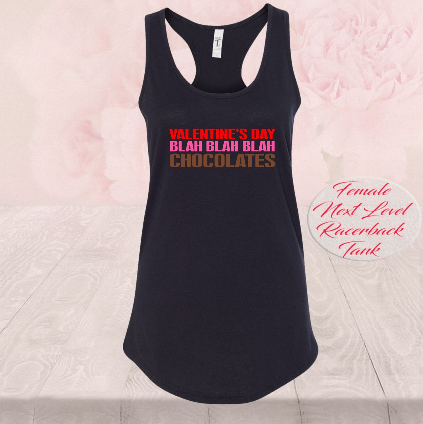 Valentine's Day Blah Blah Chocolates, Tank Tops