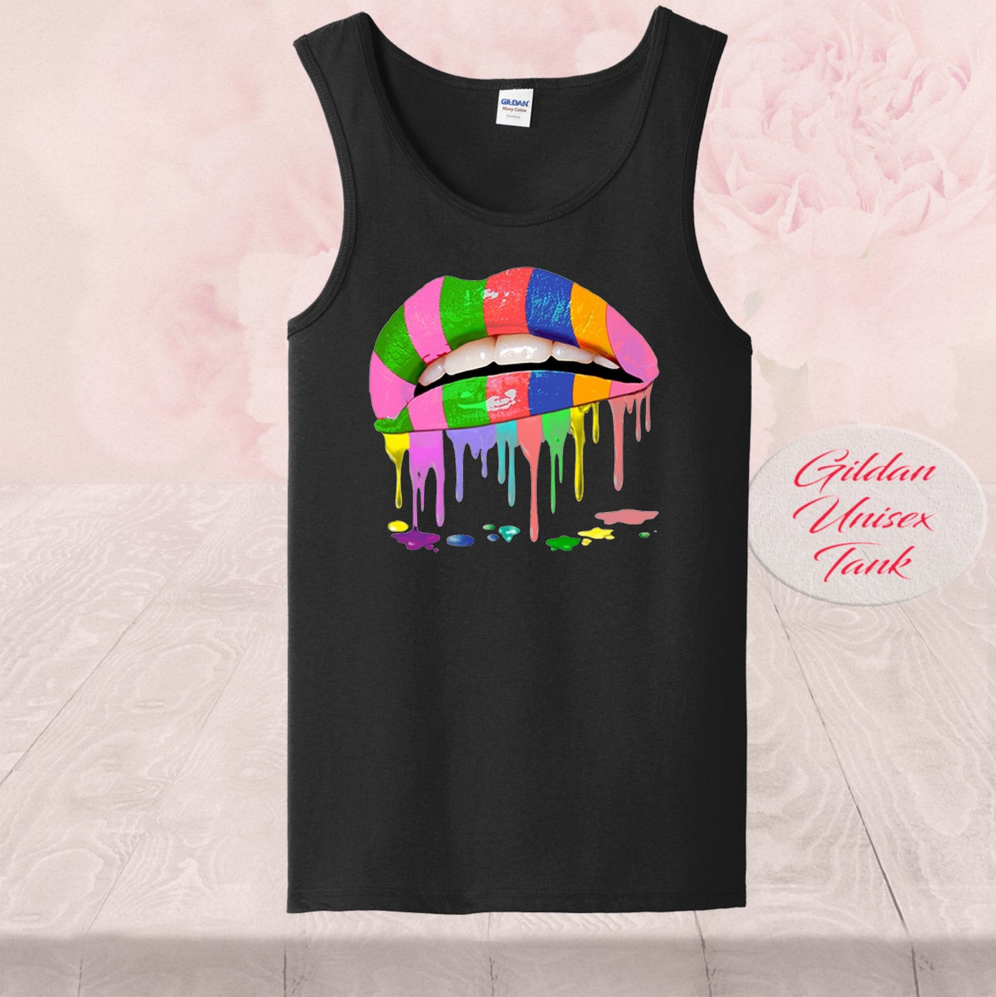 Rainbow Lips Dripping Lips, Shirts