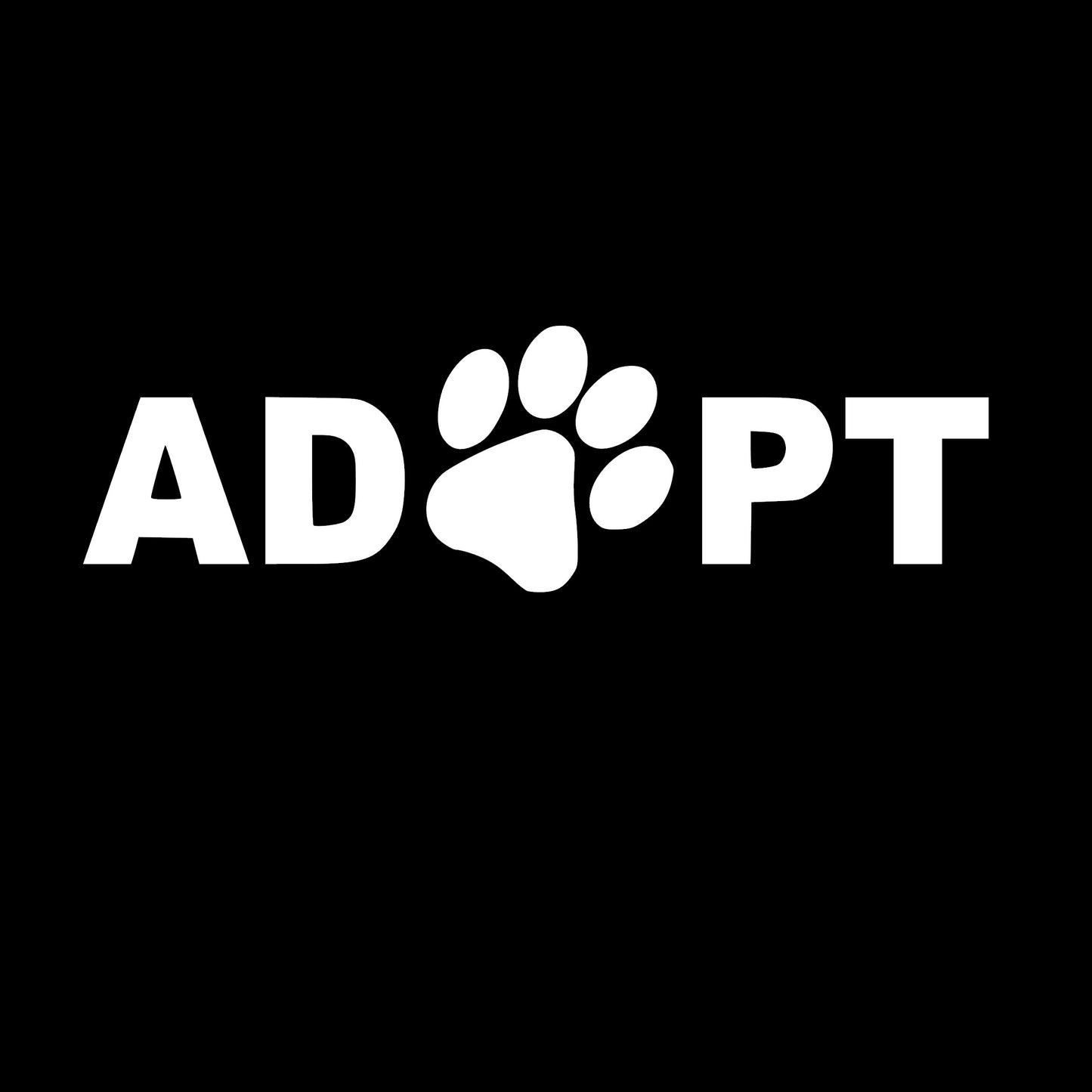 Adopt, Pet Paw, Sticker Decal