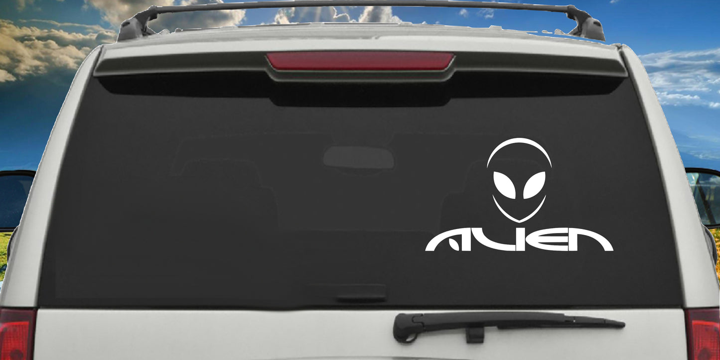 Alien Head , Space Alien, Decal Sticker