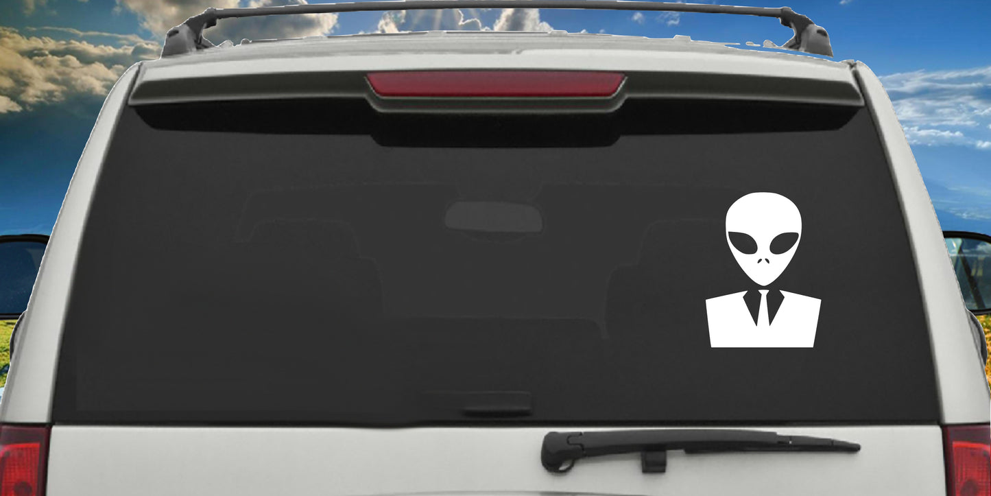 Alien In A Suit, Decal Sticker