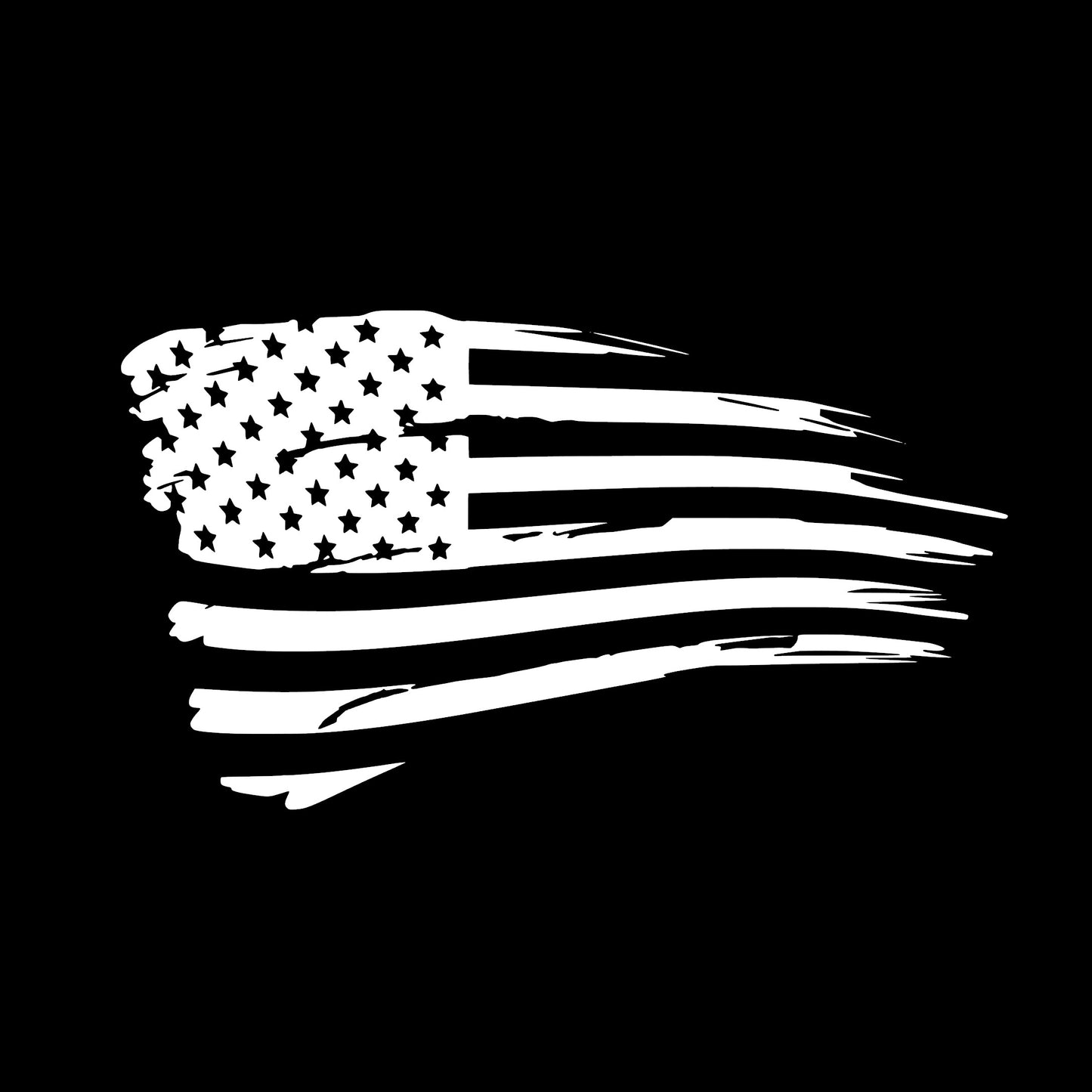 American Flag Distressed, Decal Sticker