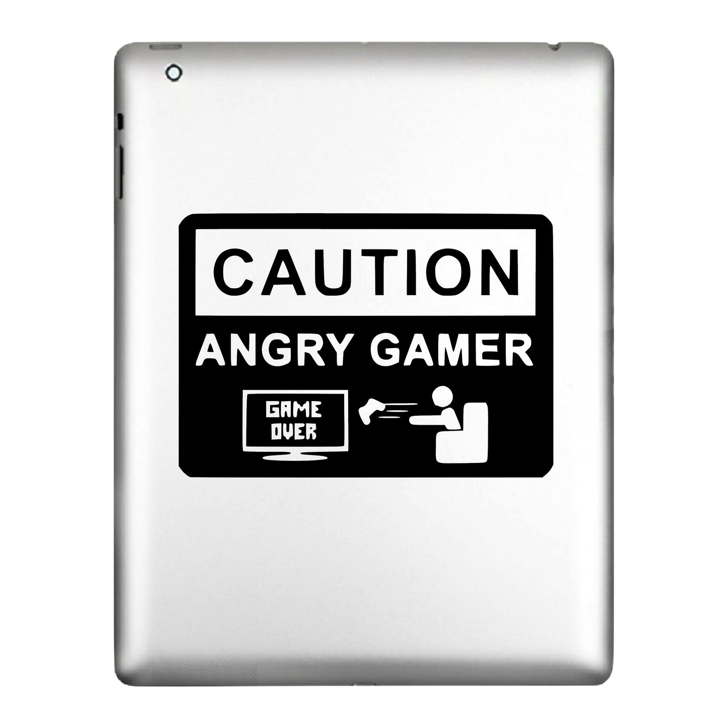 Caution Angry Gamer Game Over, Decal Sticker