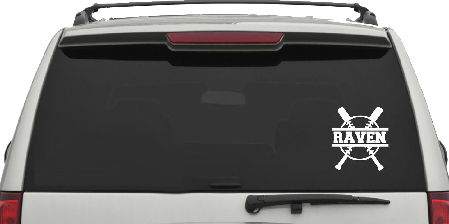 Personalized Baseball Decal Sticker