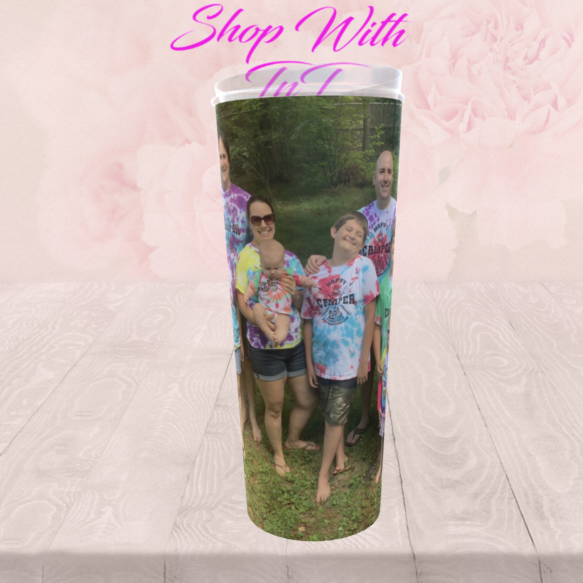 Custom Personalized Skinny Tumbler | 600ml 20oz steel With Straw