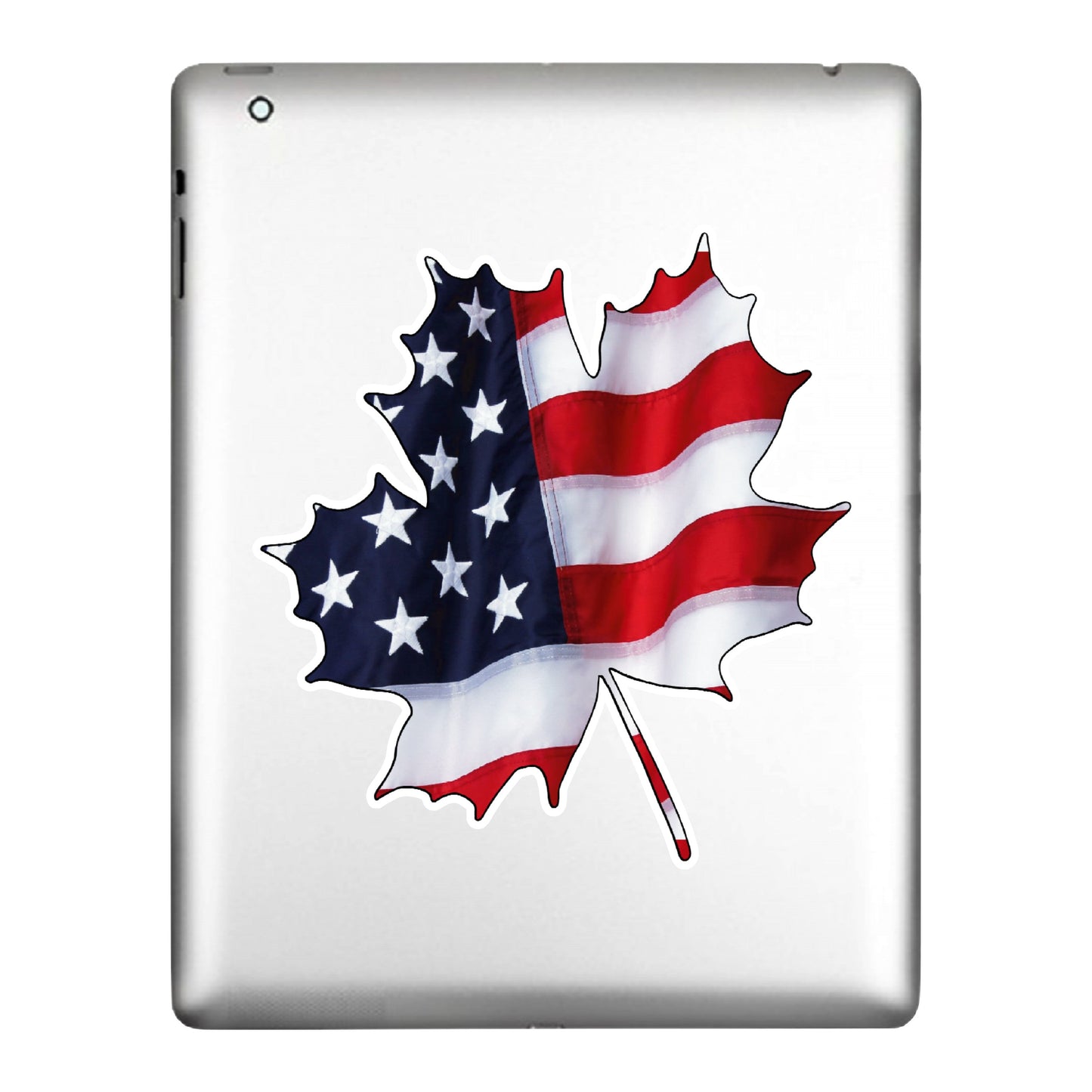 American Flag In A Maple Leaf, Decal Sticker