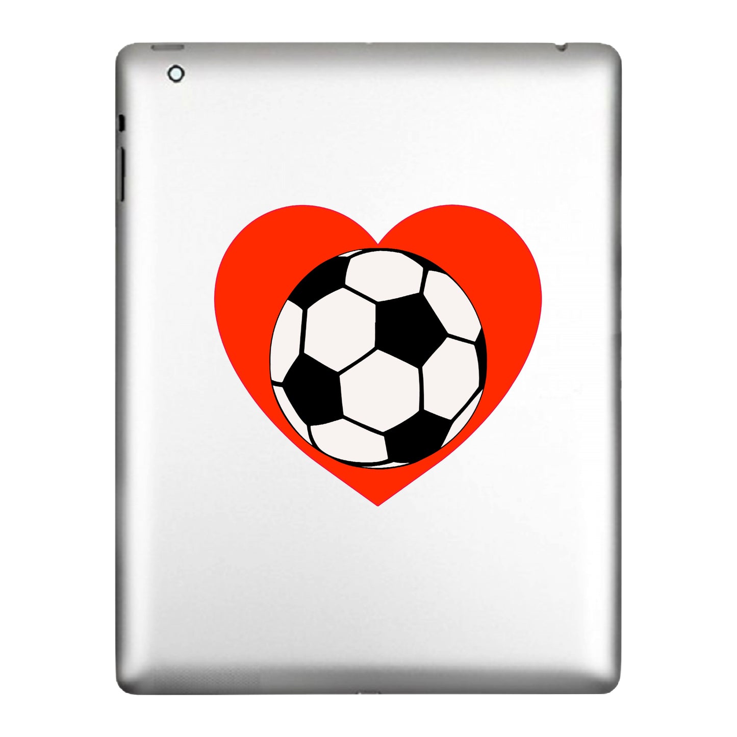 Soccer Ball in a Heart Player, Sticker Decal