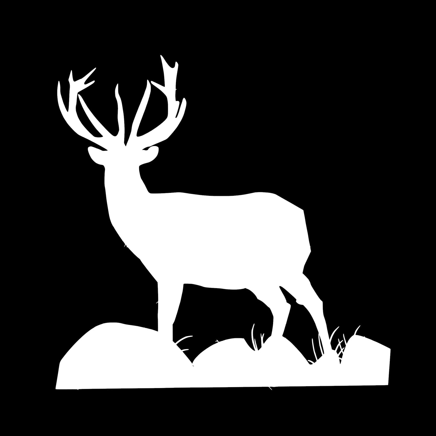 Deer, Elk on rocks, Sticker