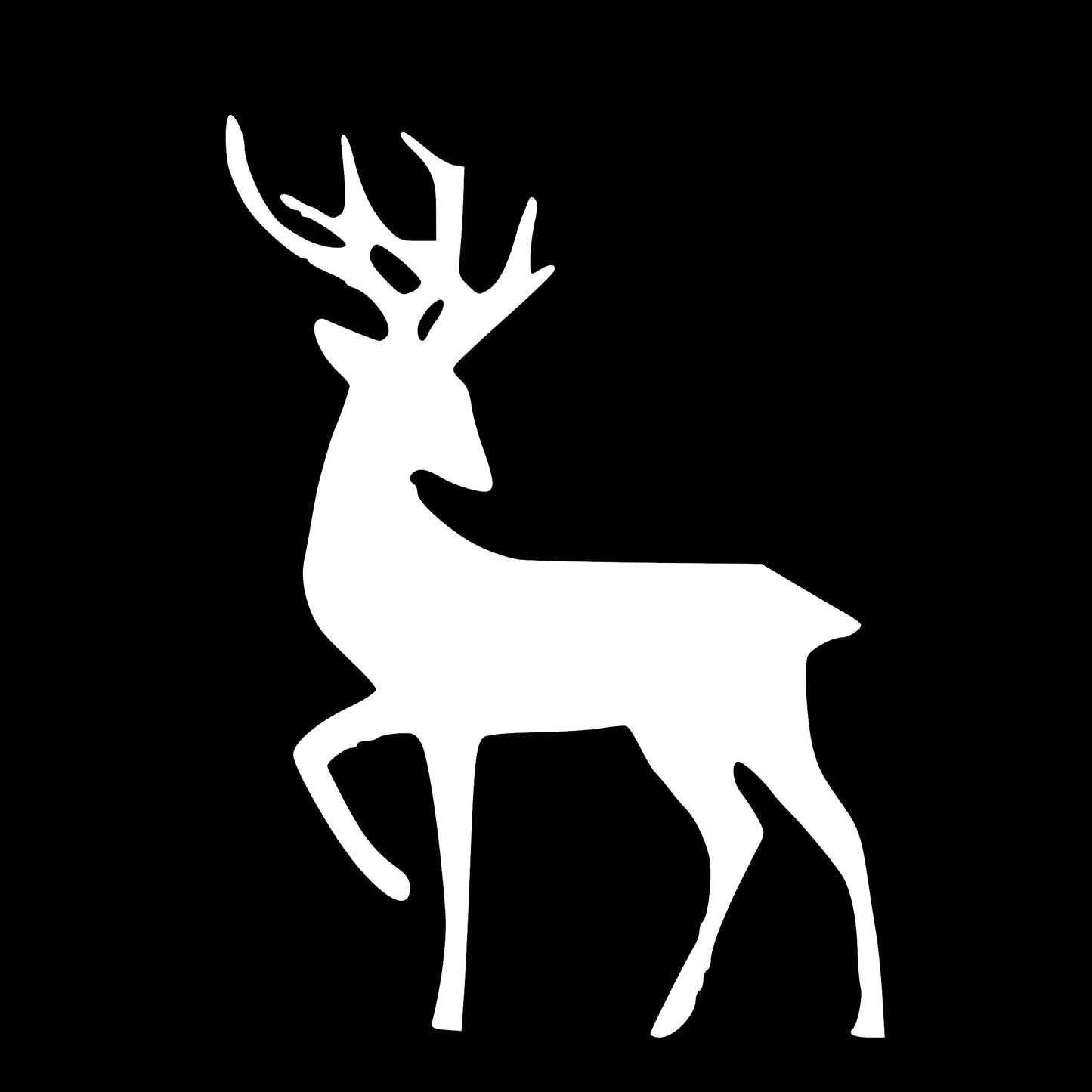 Deer, Elk, Antler, Sticker Decal