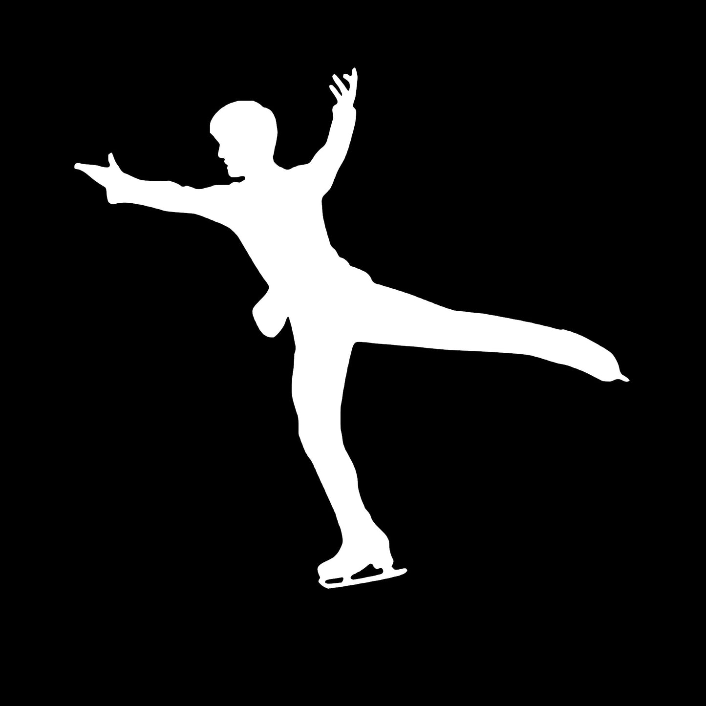 Male Figure Skater, Sticker Decal