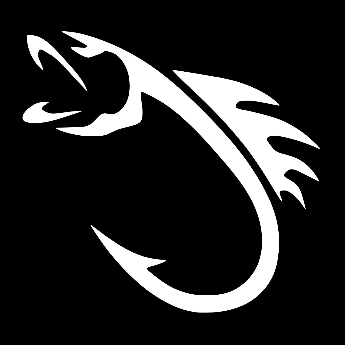 Fish Hook Decal, Fishing Sticker