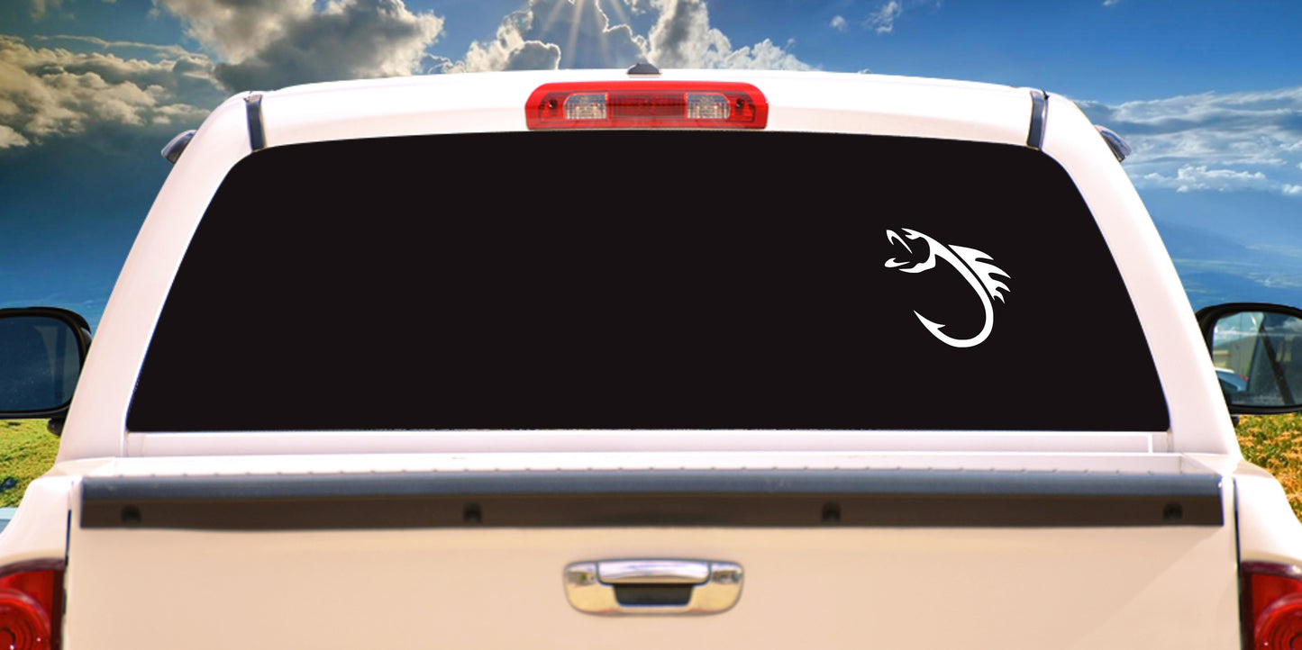 Fish Hook Decal, Fishing Sticker
