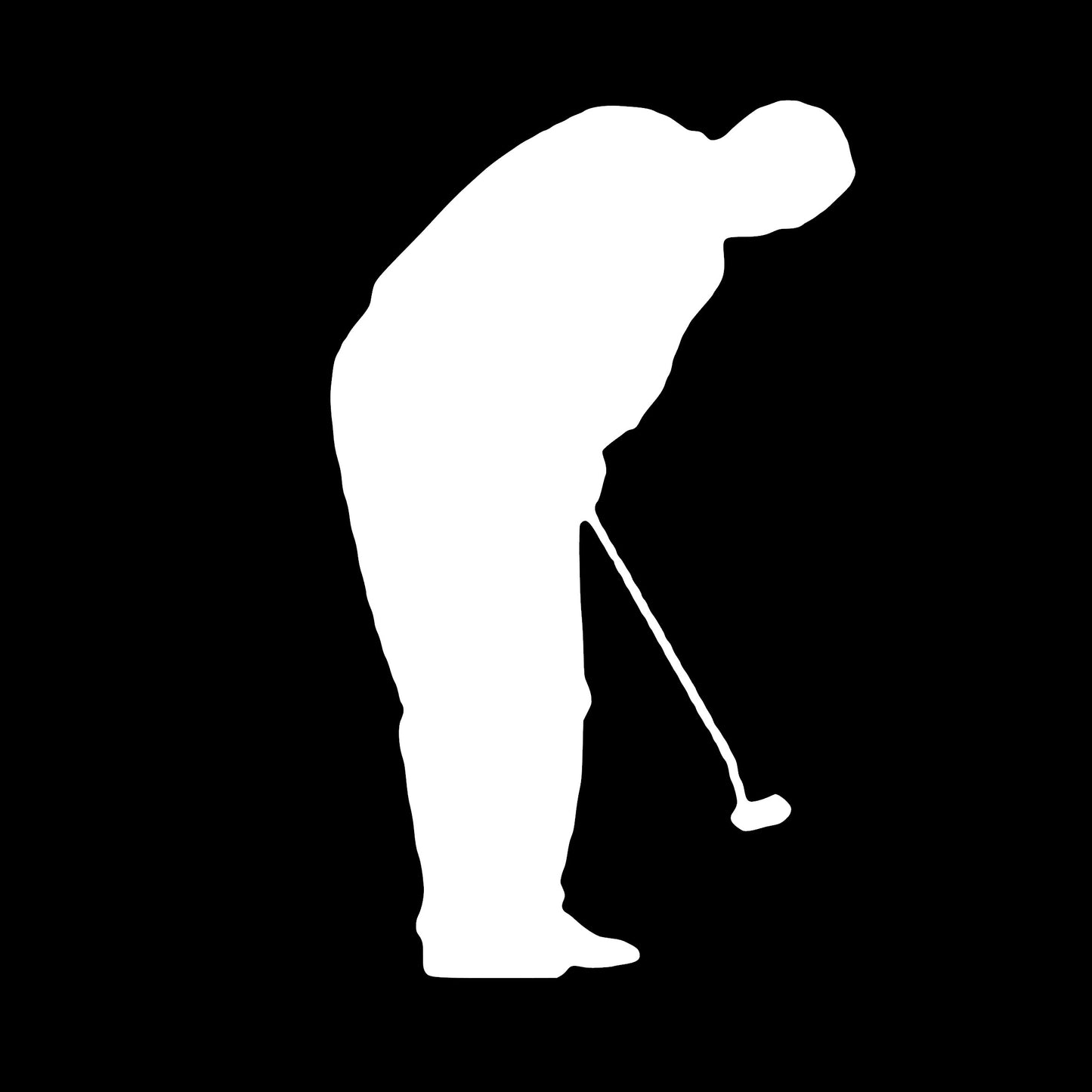 Putting Male Golfer, Decal Sticker