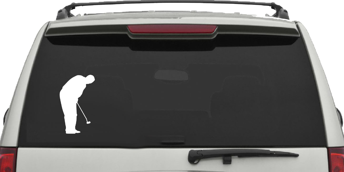 Putting Male Golfer, Decal Sticker