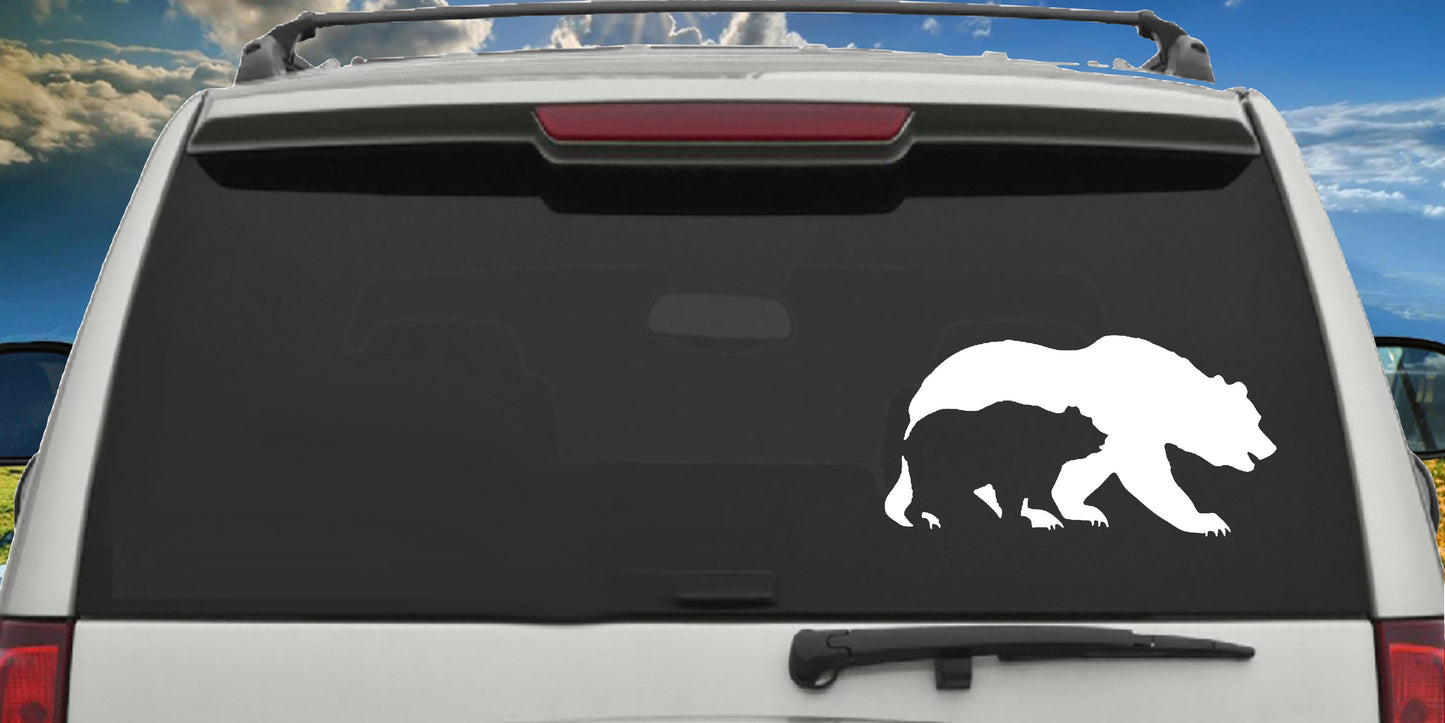 Mama Bear Cub, Decal Sticker