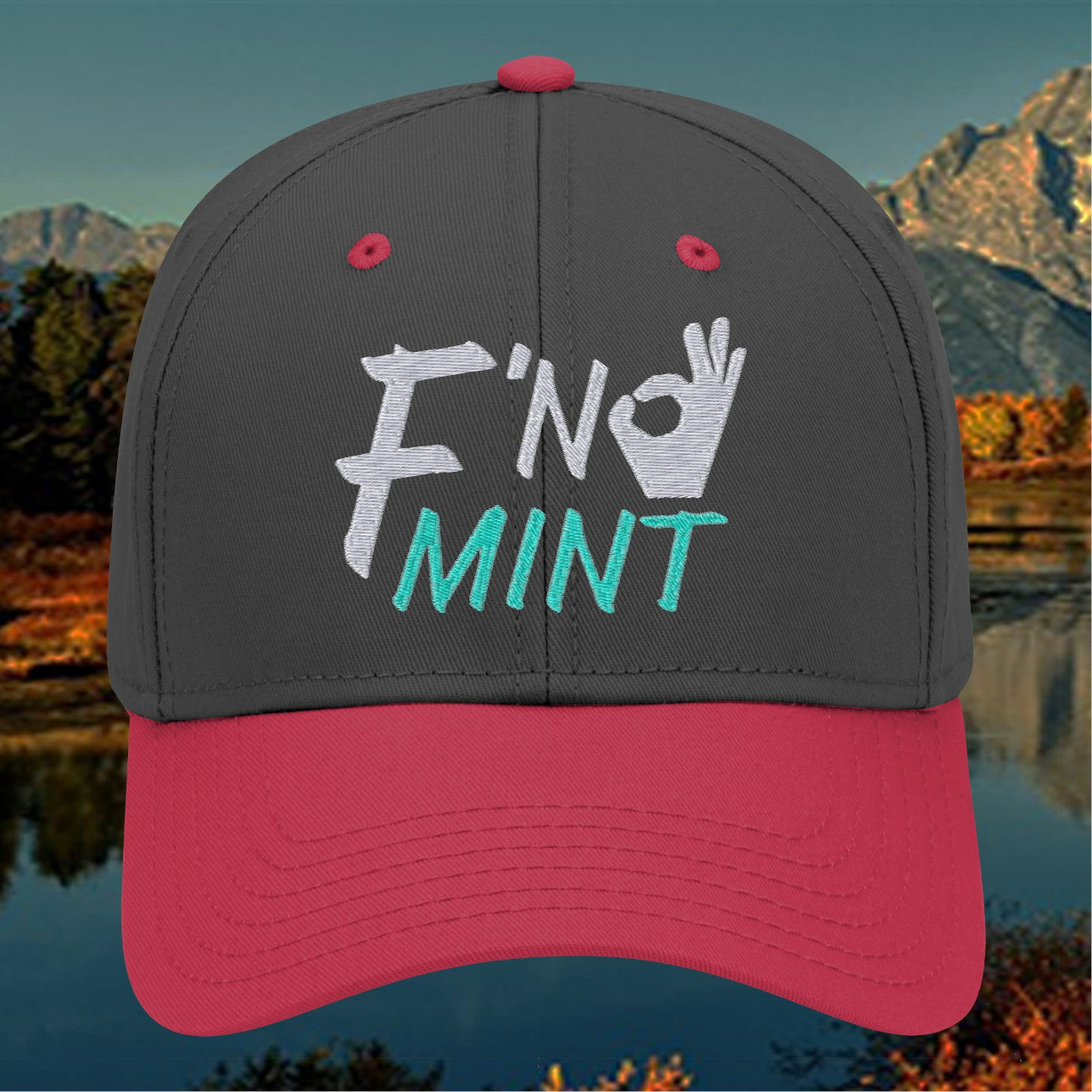 Embroidered Fn Mint Cap, F*ckin Mint Hat