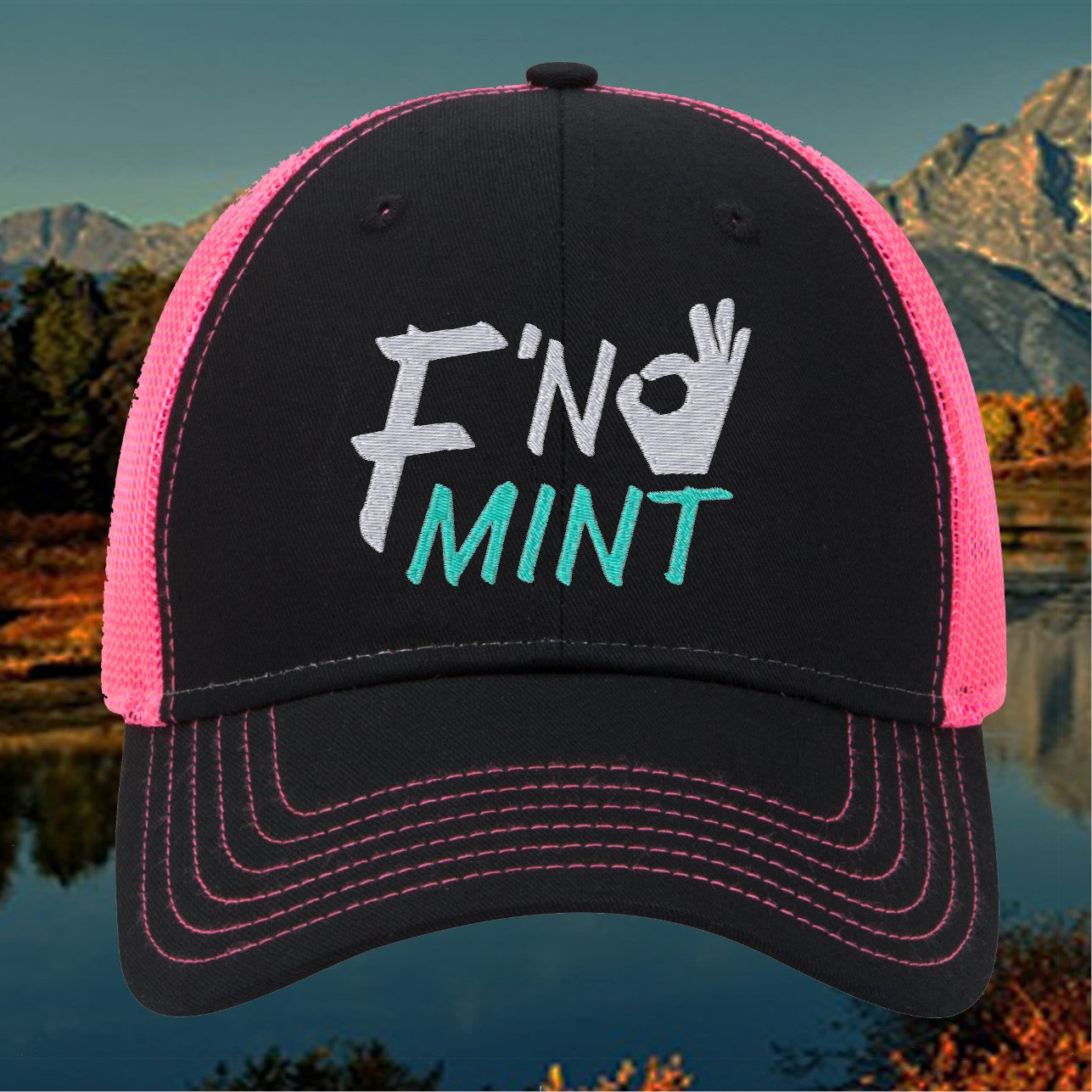 Embroidered Fn Mint Cap, F*ckin Mint Hat