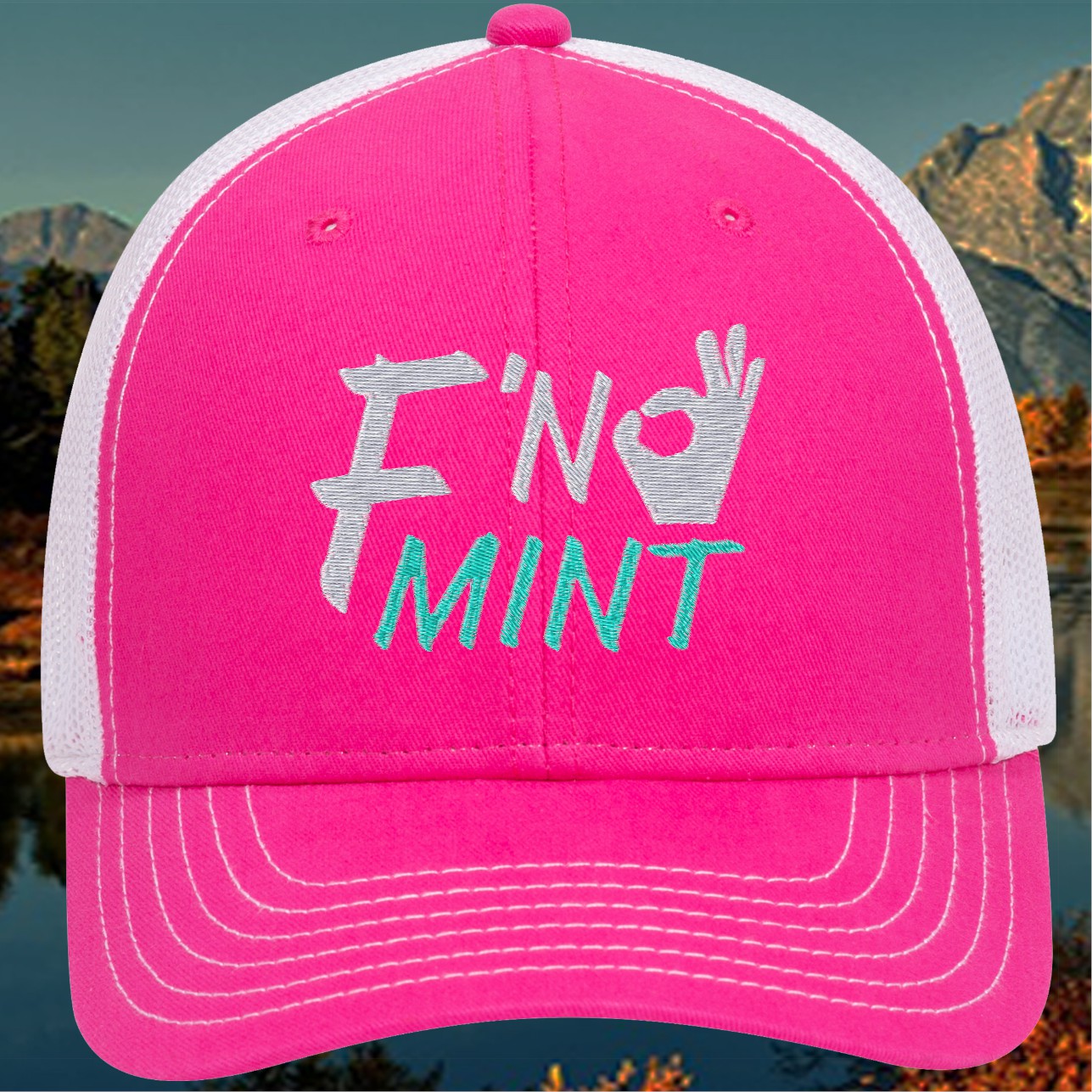 Embroidered Fn Mint Cap, F*ckin Mint Hat