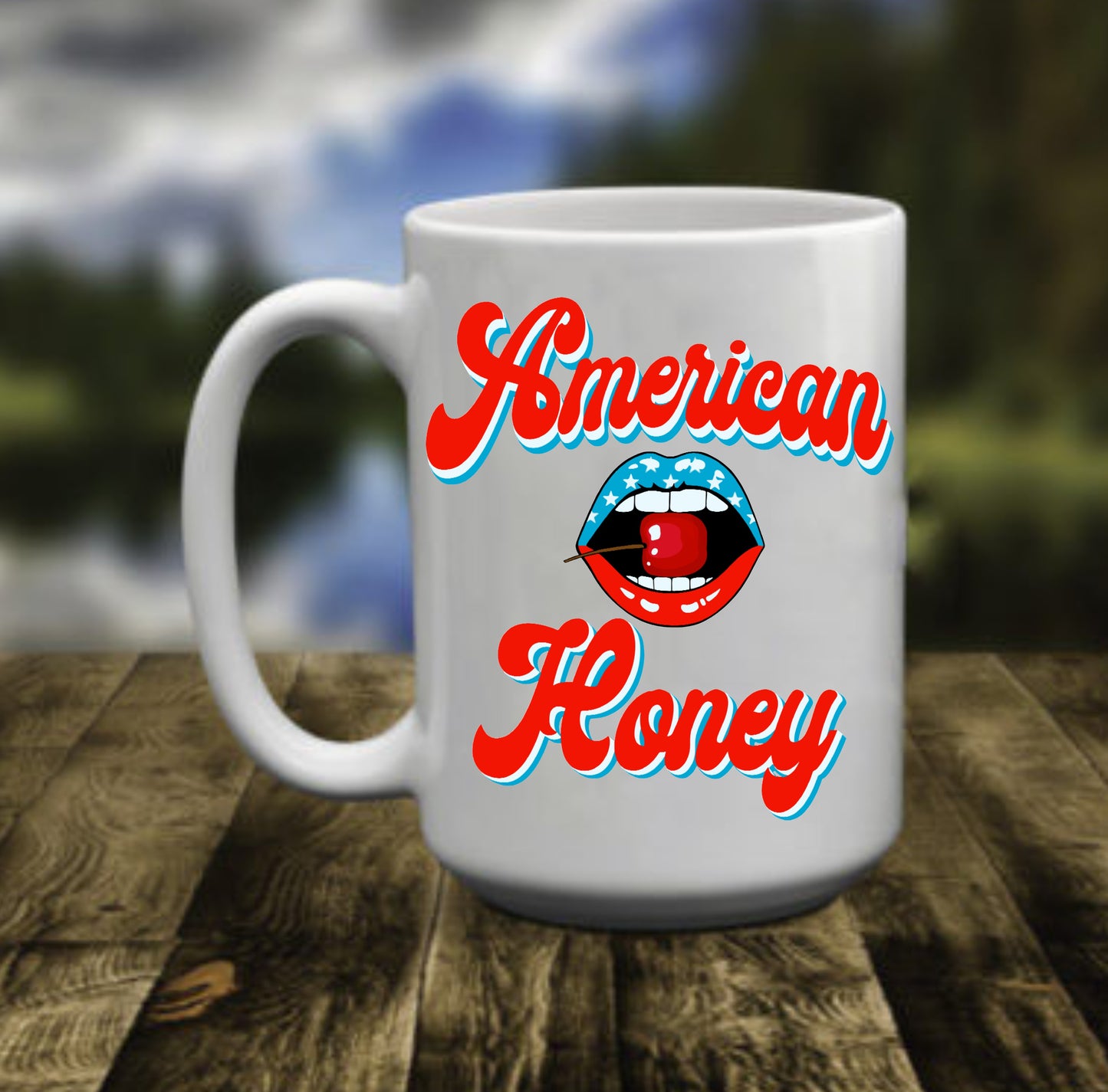 American Honey | Cherry Biting Lips,15 oz Mug