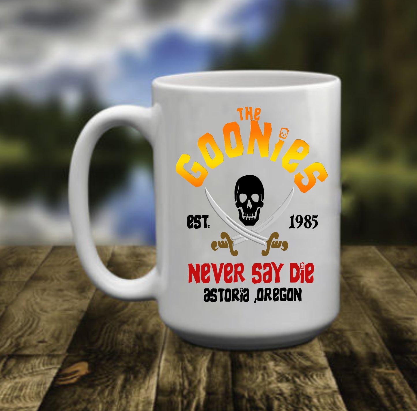 Goonies Never Say Die Pirate, 15 oz Mug.