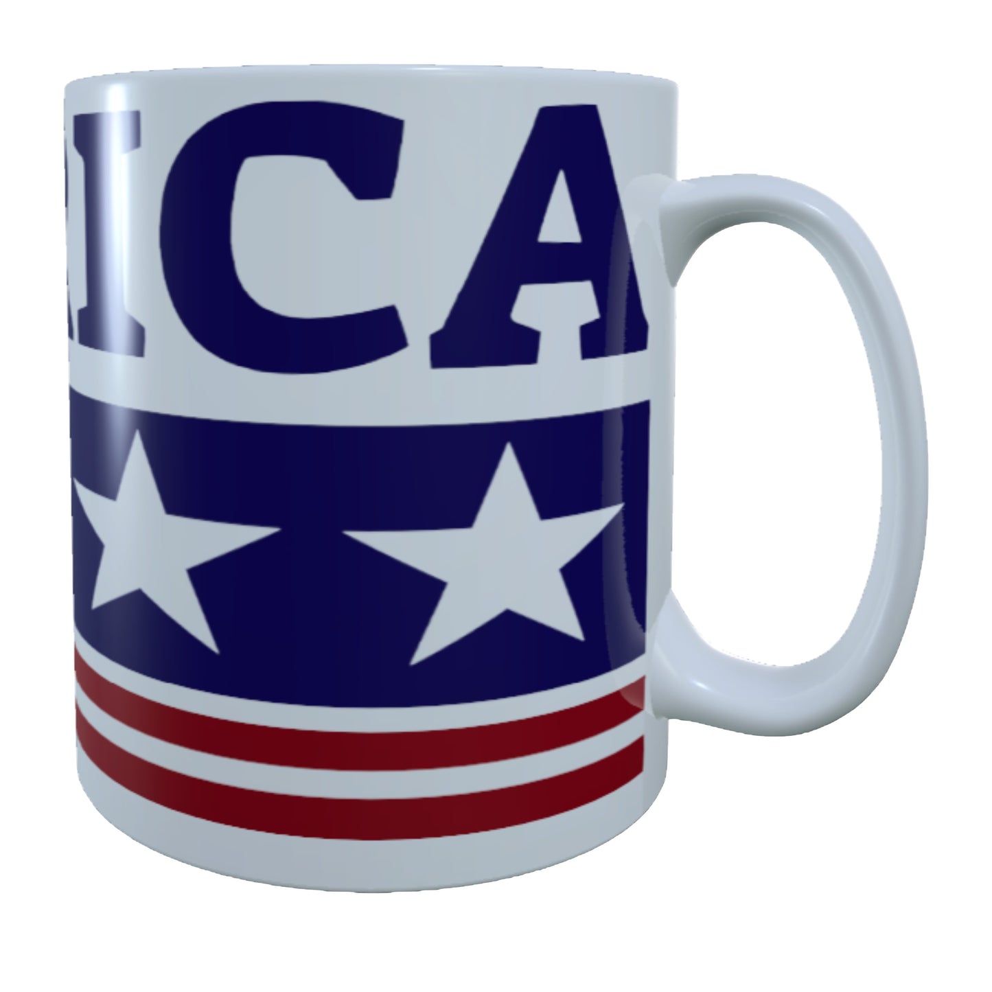 America Stars and Stripes, 15 oz Mug.