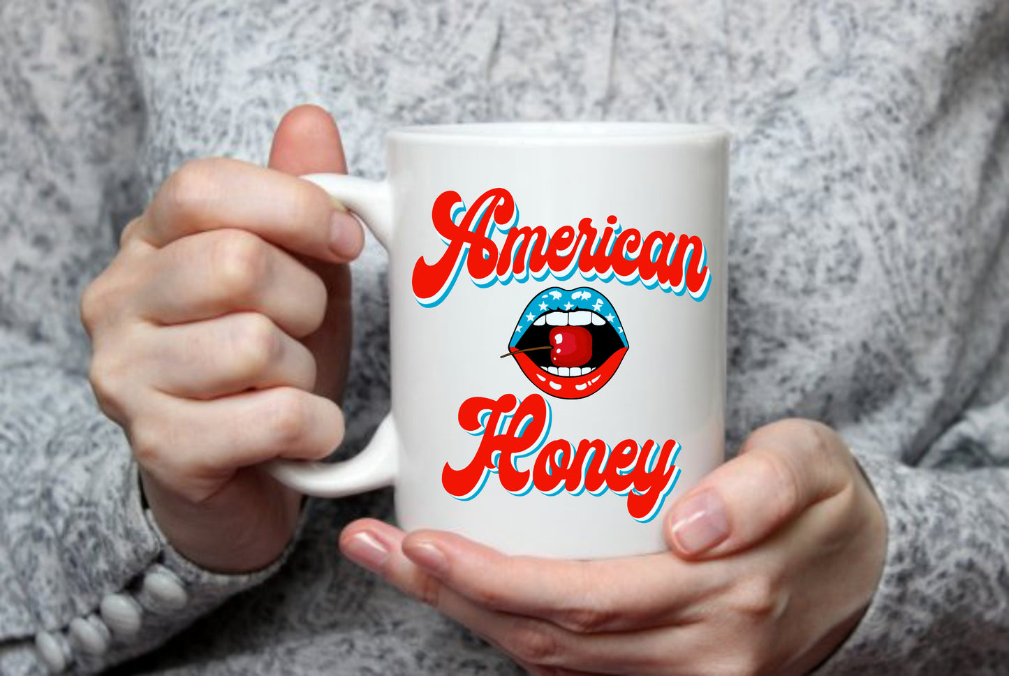 American Honey | Cherry Biting Lips,15 oz Mug