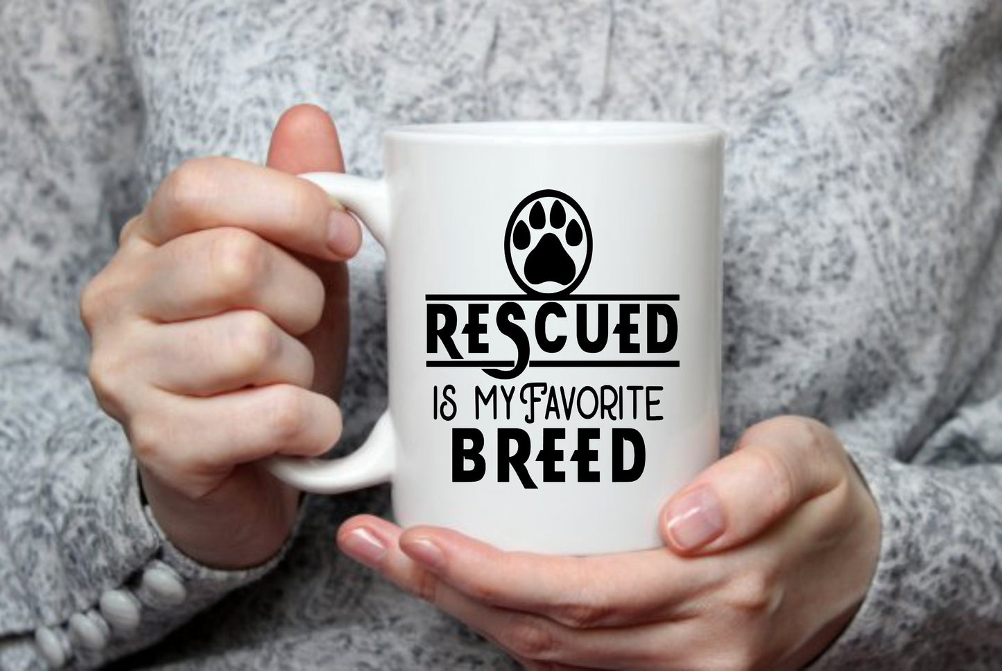 Dog Rescued, 15 oz Mug
