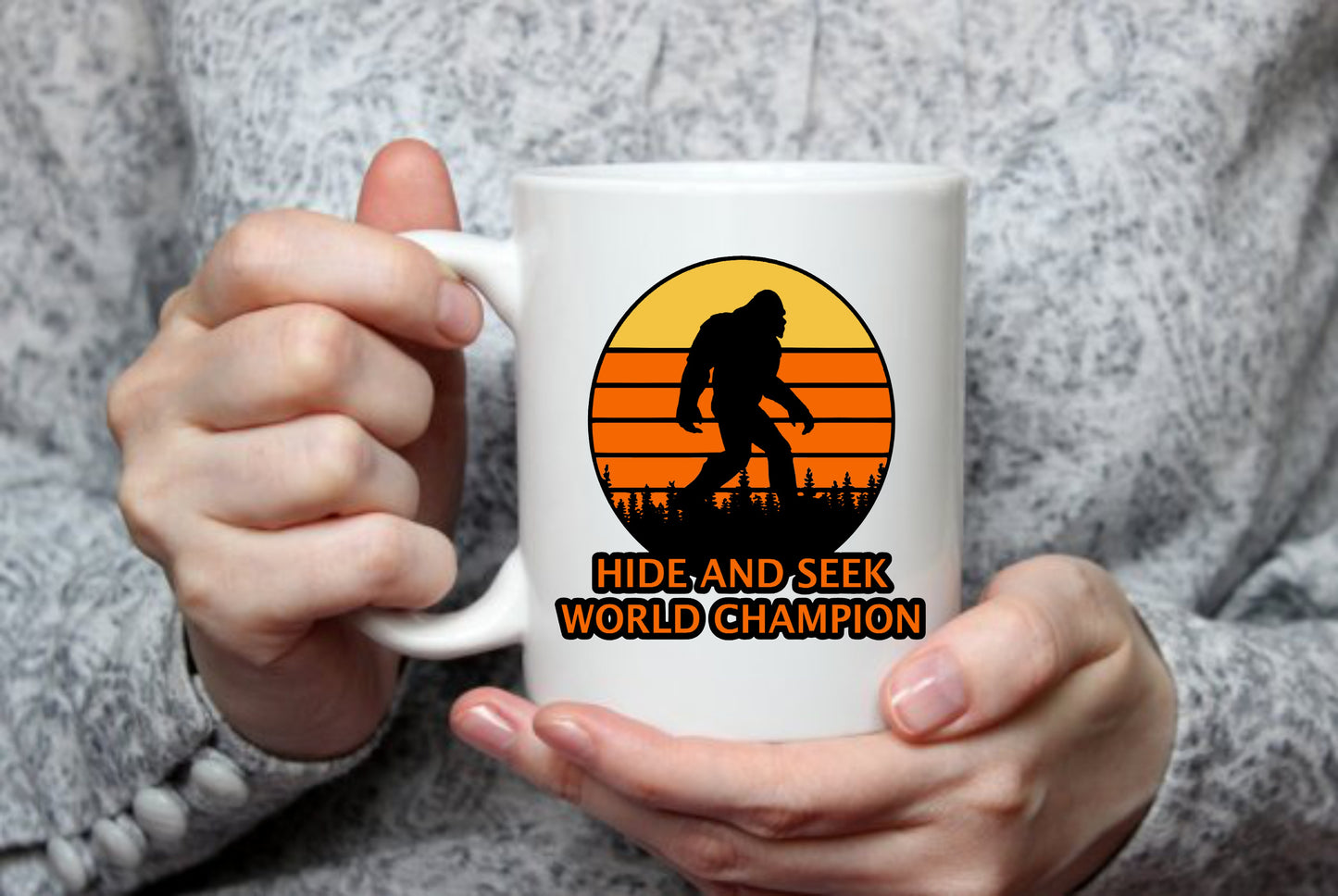 BigFoot Hide and Seek World Champion, 15 oz Mug