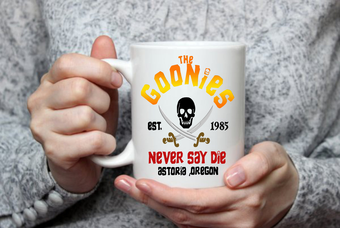 Goonies Never Say Die Pirate, 15 oz Mug.