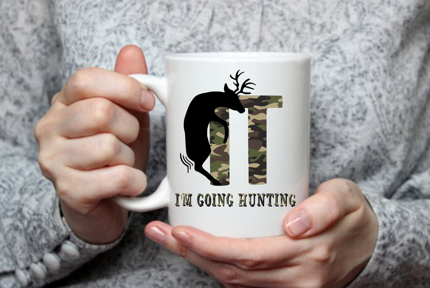 F**k It I'm Going Hunting, Camo, 15 oz Mug