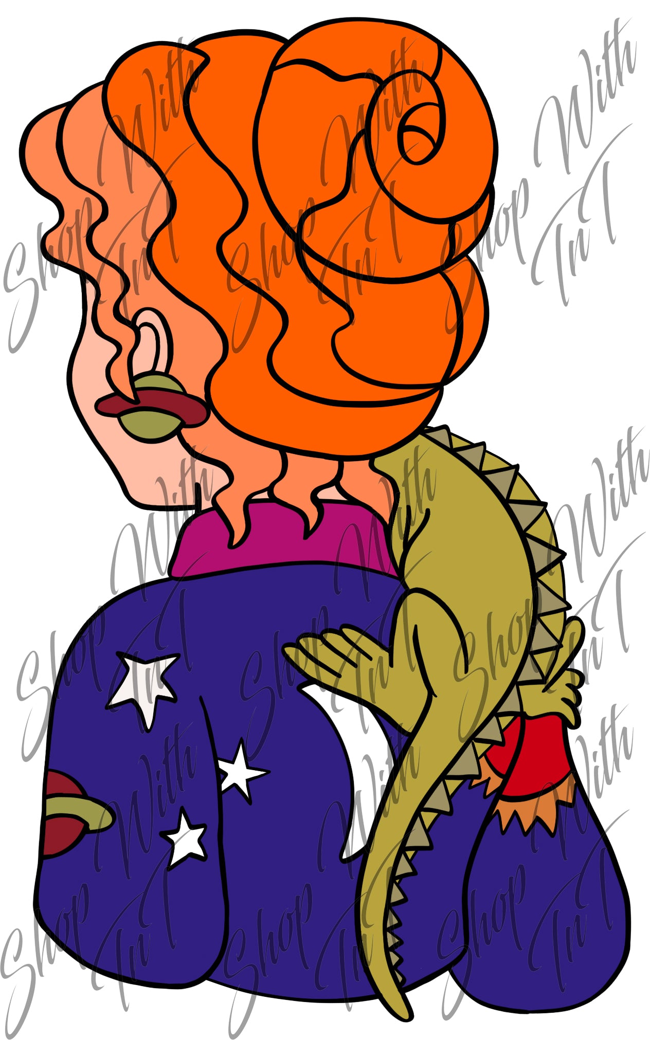 Magic School Bus Miss Frizzle, Get Messy, with words and without, Digital PNG "File Only".