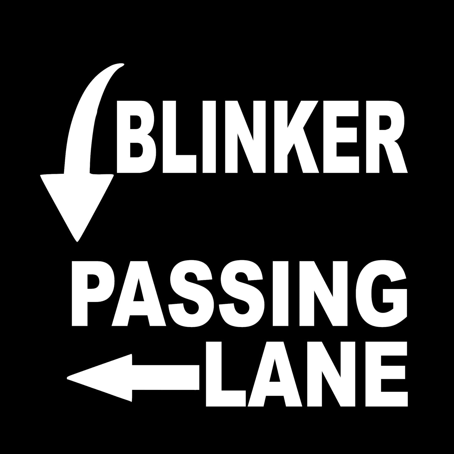 Passing Lane Blinkers Sticker Decal