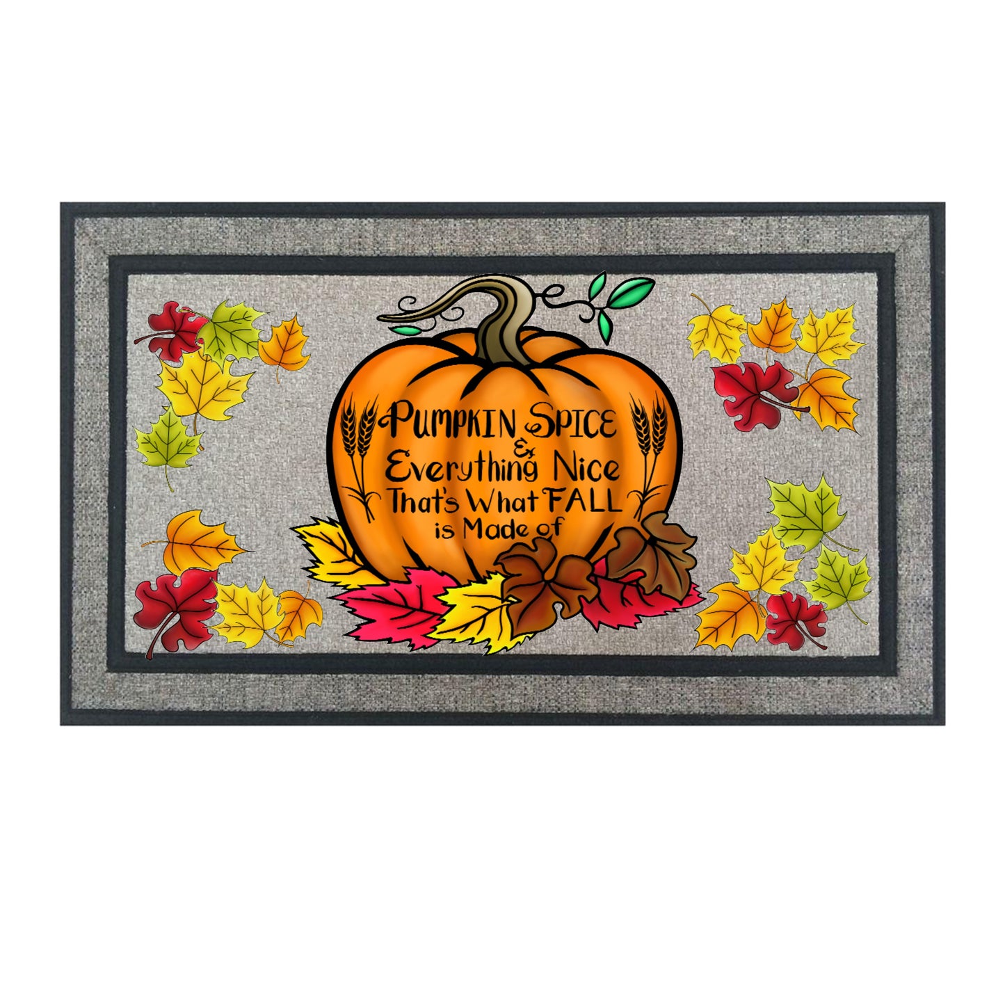Pumpkin Spice, Indoor/Outdoor Door Floor Mat.