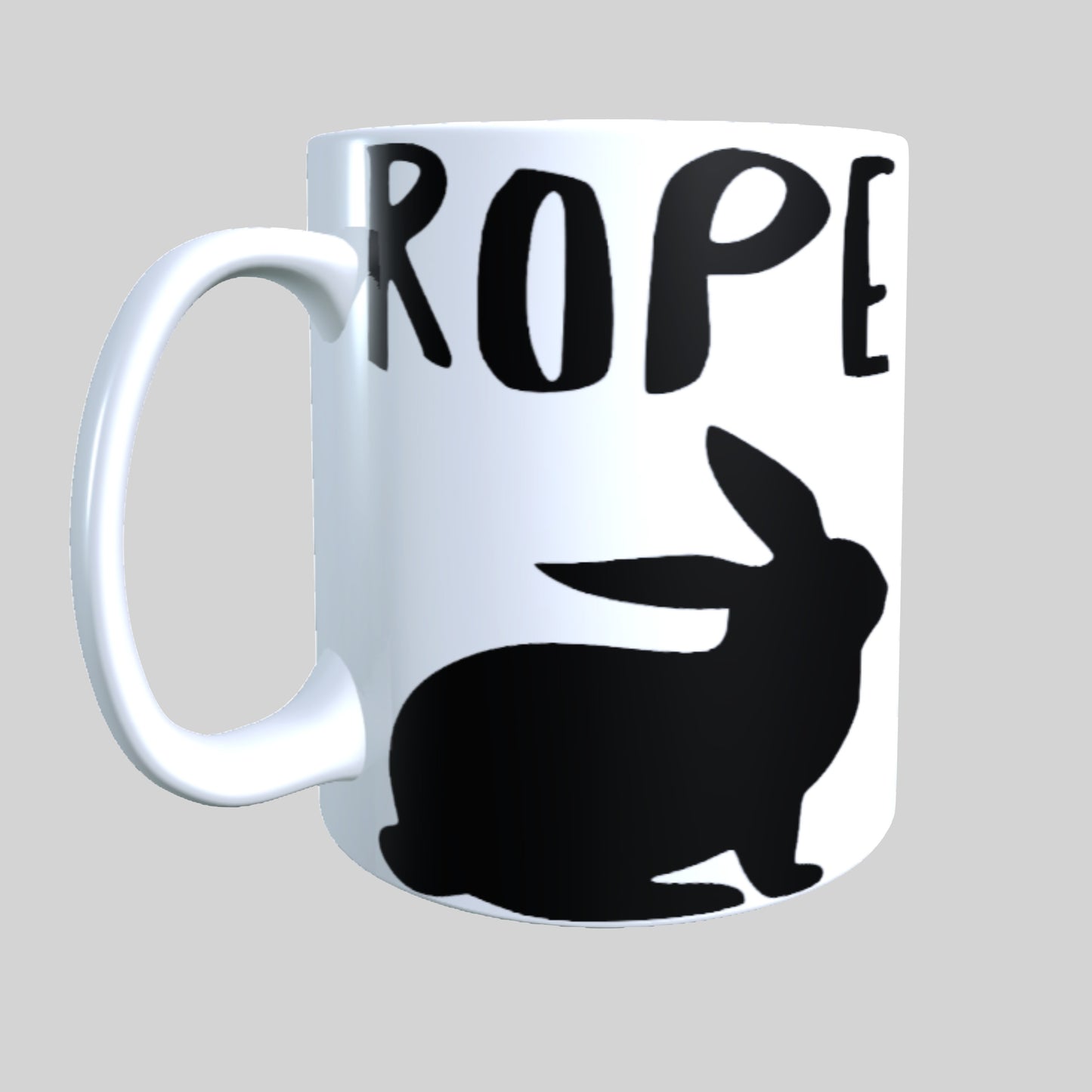 Rope Bunny, Bondage Knots, 15 oz Mug.