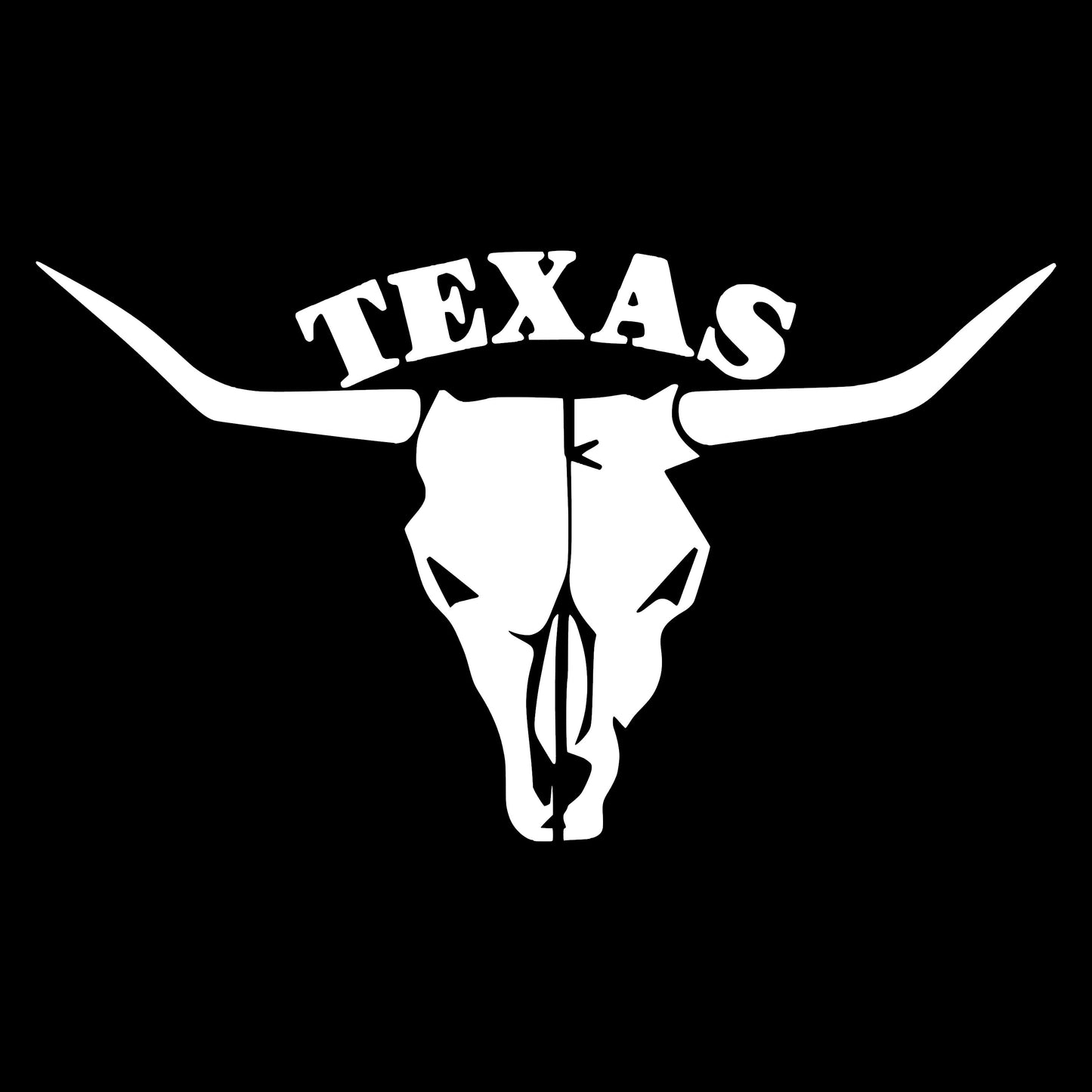 Texas State Longhorn, Bull Skull, Decal Sticker