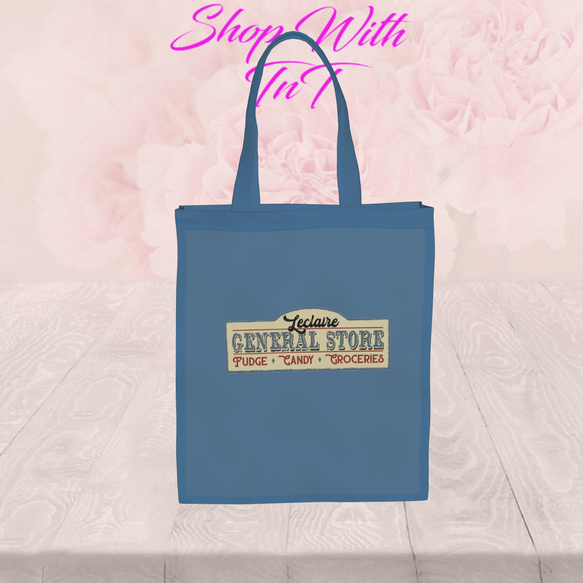 Custom Name Canvas 14L Tote Bag / Market, Groceries, General Store, Shopping